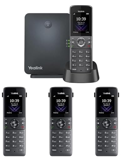Yealink IP Phone W73P Bundle of W70B Base and W73H handset + 3-Unit W73H Handset