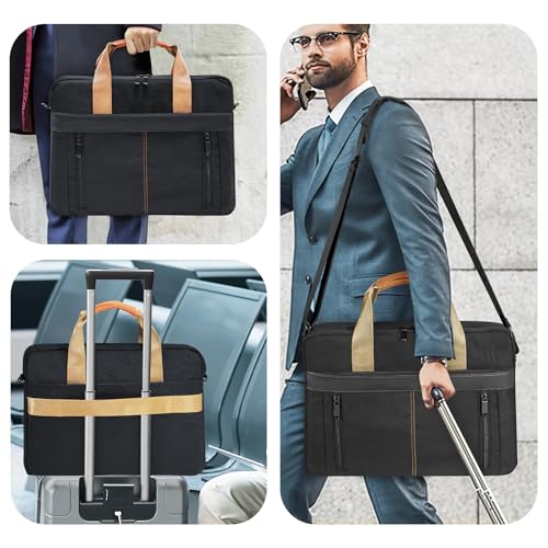 Image of 13.3 /14.0 Inch Laptop Bag Briefcase Handbag Shoulder Bag Compatible with Macbook Air Pro 13 M1 /M2 for Dell HP, Chromebook, Black