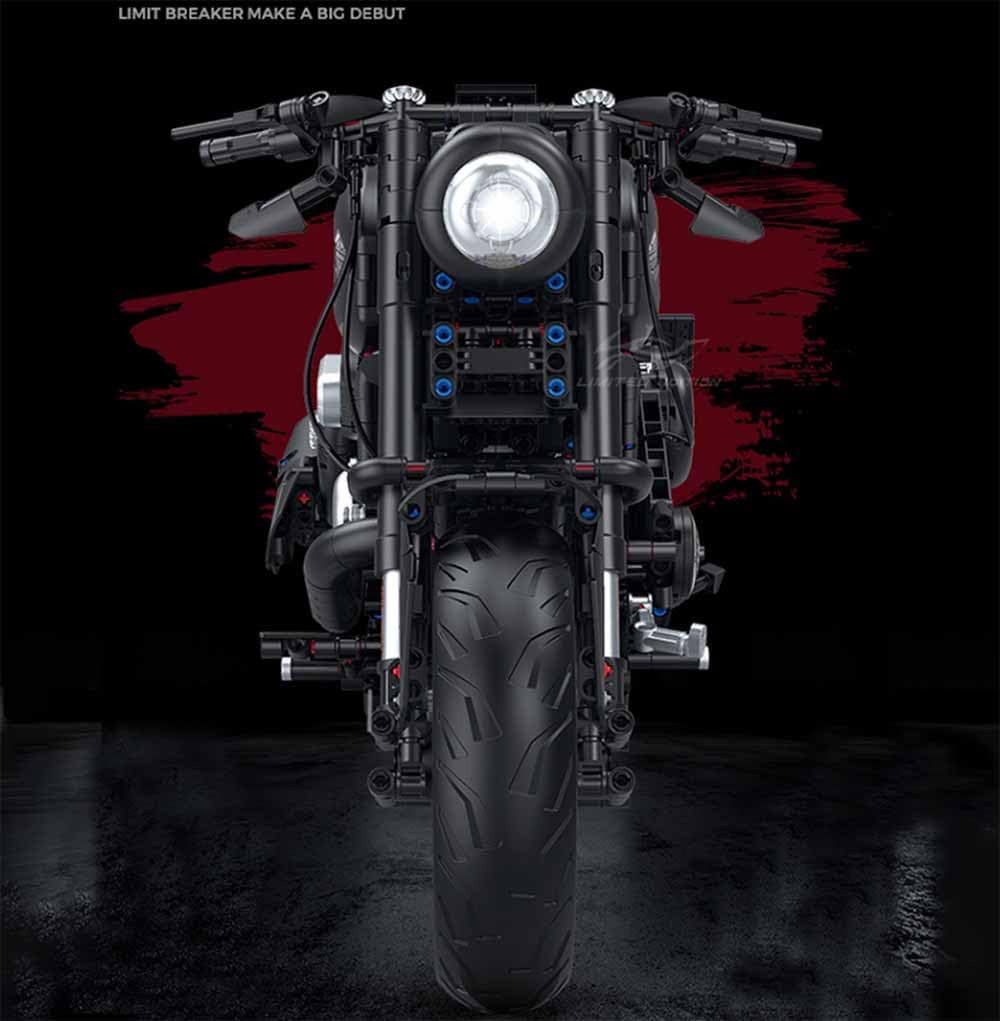 JUCYJULY Technik Motorrad Bausteine, 2260 1:5 Klemmbausteine Technik Supermotorrad Modellbausatz, MOC Rennen Motorrad Bausatz Erwachsene, Superbike Spielzeug Geschenk für Kinder (60521)