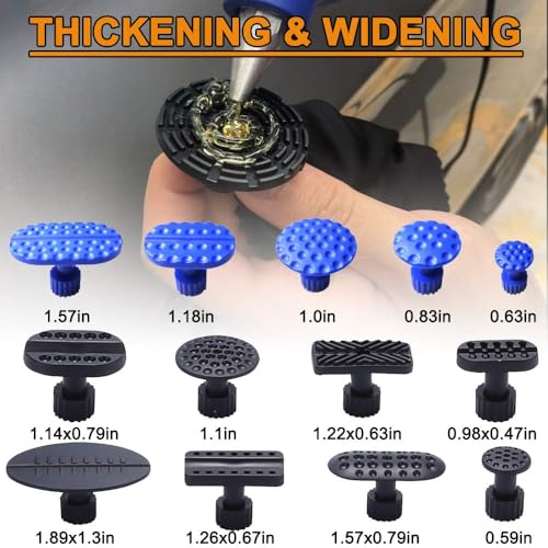 Image of Auto Body Dent Repair Kit, Car Dent Puller with Golden Dent Puller for Car Body Hail Dent Removal Dent Remover Automobile Body Repair