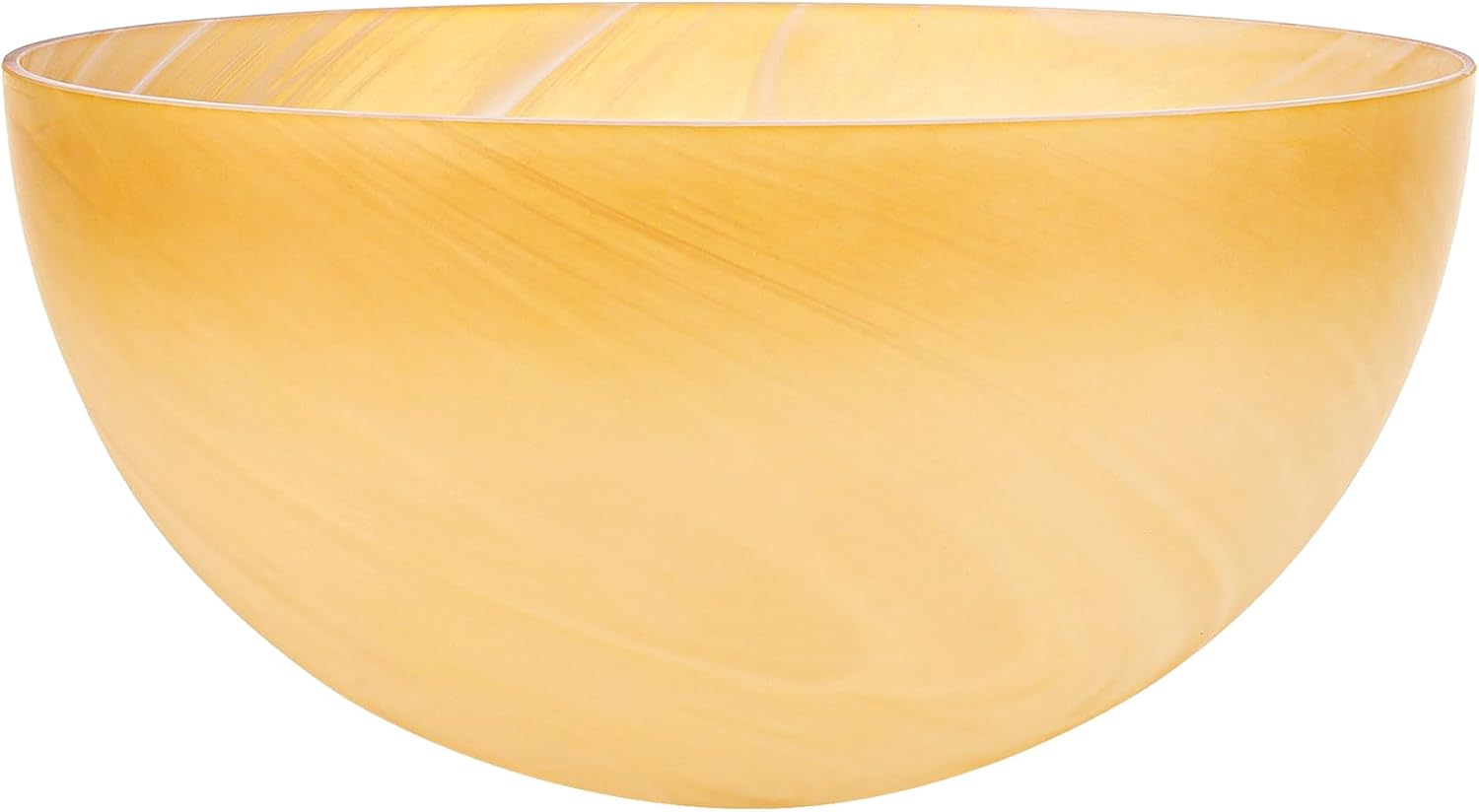 Alabaster Amber Glass Lamp Shade Replacement Globe Cover for Kitchen Island Pendant Light Floor Lamp 1-5/8 inch Fitter Lighting Fixture, 11.8" Diameter, 6.1" Height