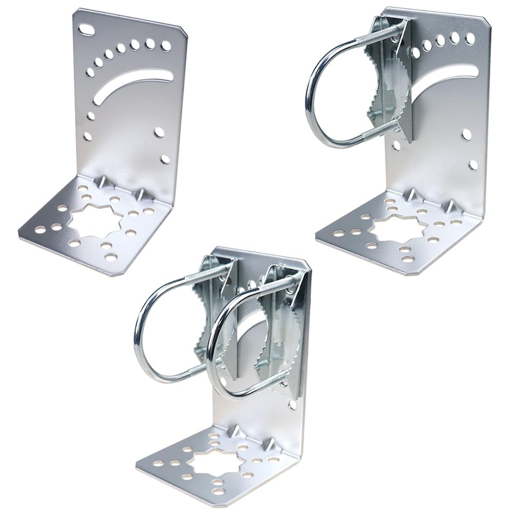 Lot de 3 supports de montage pour mât d'antenne, pont WiFi sans fil, support de montage mural extérieur pour toit, accessoires de matériel, kits de montage de poteau d'antenne