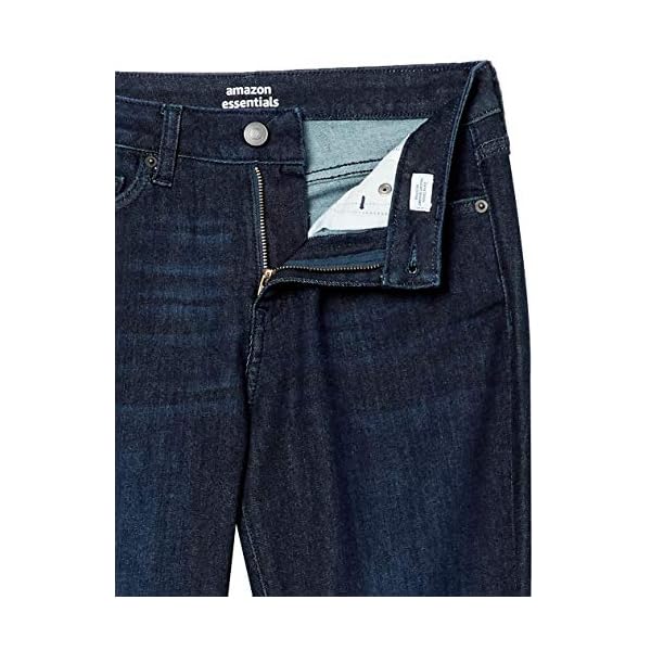 Amazon Essentials Women's Mid Rise Curvy Skinny Jean, Dark Wash, 14