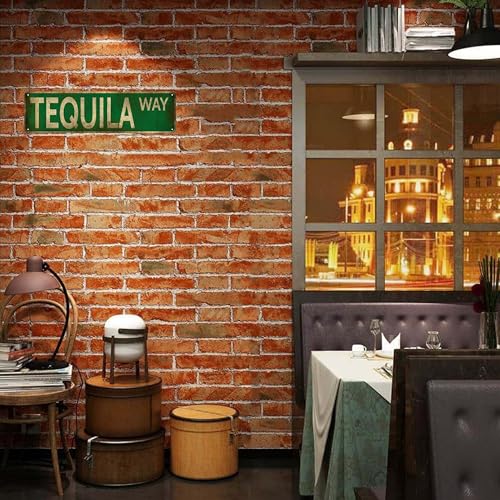 Tequila Way Aluminum Tin Sign (4"x16") - Vintage Novelty Street Sign For Home, Bar, Cafe & Garage Decor