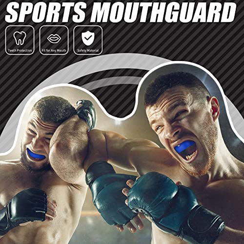 10 Pcs Sport Mouth Guards Gum Teeth Armor Game Guard for Boxing Basketball Football Hockey Karate Basketball Rugby Match (Blue,White) by Frienda - Image 6