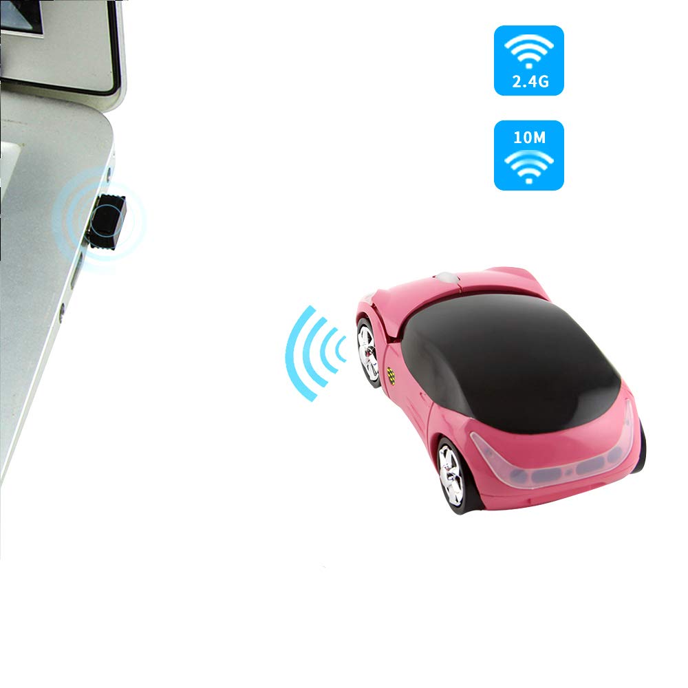 Amazon | 車の形状マウス 2.4GHzワイヤレスマウス ミニ Sサイズ 青色
