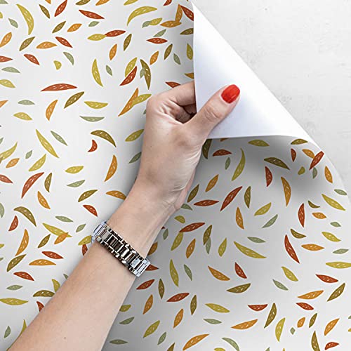 Feuilles vibrantes vintage papier peint adhésif repositionnable - 4