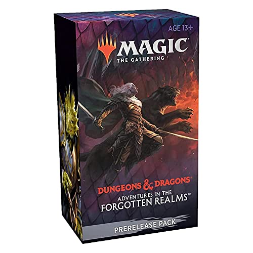 Card Game MTG Dungeons and Dragons Adventures in The Forgotten Realms Prerelease Kit - 6 Draft Boosters Dice Promo