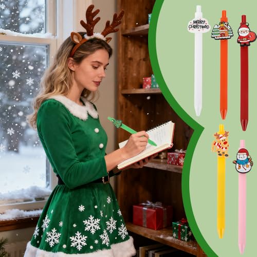 Bolígrafos Gel de Navidad para Escritura 6 Unidades miniatura 7