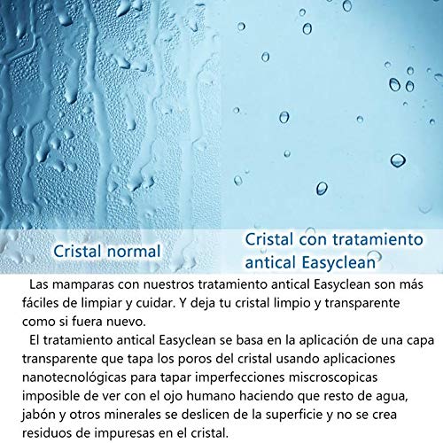 Cabina de ducha semicircular mamparas de baño 6mm cristal templado Curva Italiana 80x80cm