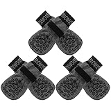 PAWCHIE Anti-Slip Dog Socks for Hardwood Floor with Strap Indoor Non Skid Knit Paw Protector Traction Control