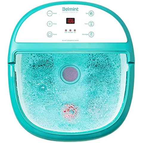 Foot Spa Bath Massager with Heat - Feet Soaking Tub Features 6 Shiatsu Massage Rollers, Rotting Callus Remover, Adjustable Time & Temperature - Stress Relief for Fatigue and Tired Feet Cover