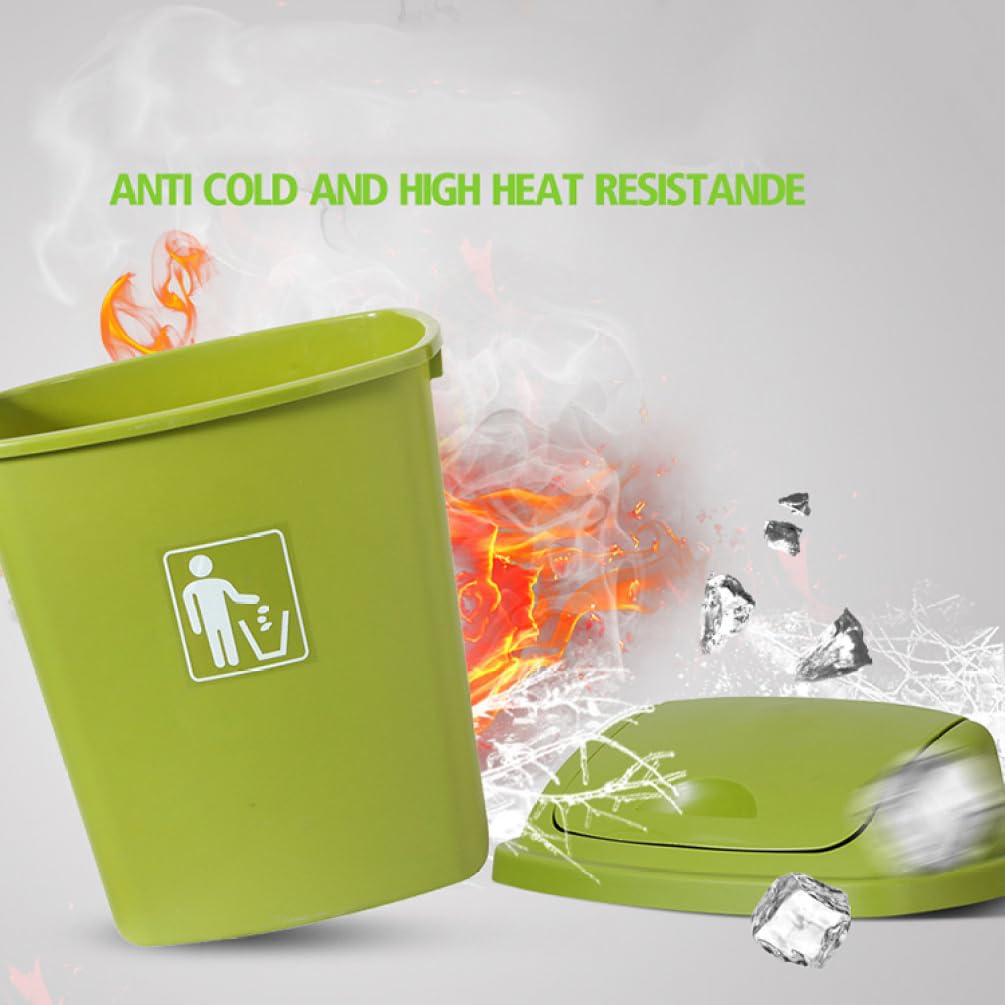 Poubelles extérieures Poubelle grande capacité intérieure/extérieure avec couvercle basculant Poubelle en plastique pour cuisine maison jardin Grande capacité