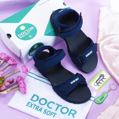 Image of DOCTOR EXTRA SOFT Men's Classic Athletic & Outdoor Casual Sandals /Floaters With Adjustable Cushion Strap For Adult|Comfortable & Lightweight|Stylish & Anti-Skid|Everyday Use For Gents & Boys D-301