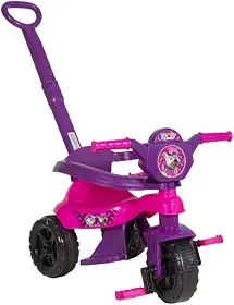 Kendy, Triciclo Infantil, Kemotoca BABY DOG ROSA, com Haste
