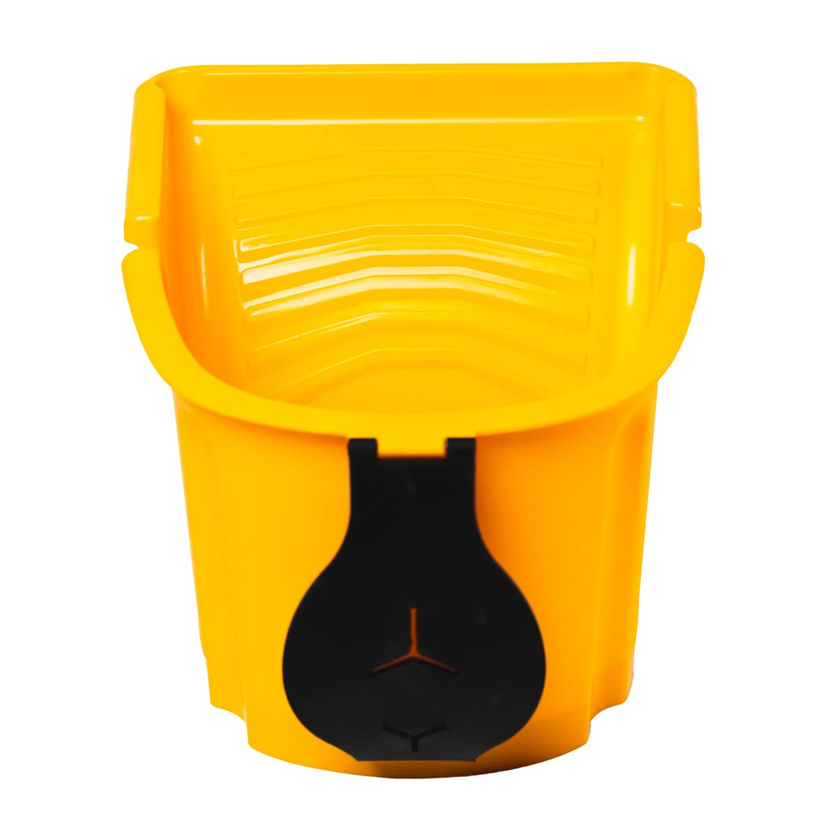 HARDY WORKING TOOLS A0146-329901 Seau de peinture avec 5 inserts transparents, gobelet de peinture de 2 l, poignée réglable, seau en plastique, seau de chantier, avec rainures spéciales, jaune