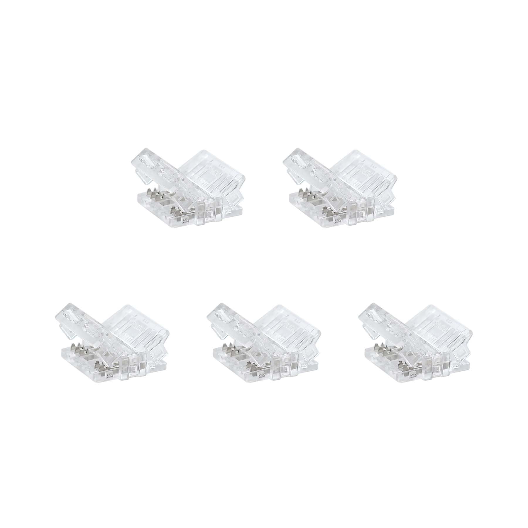 G.w.s 5 Pin Rgbw/Rgbww Strip G.w.s® Solderless Strip To Wire Straight Connectors, For 12Mm Wide /Rgbww Led Cob Strip Lights, Pack Of 5