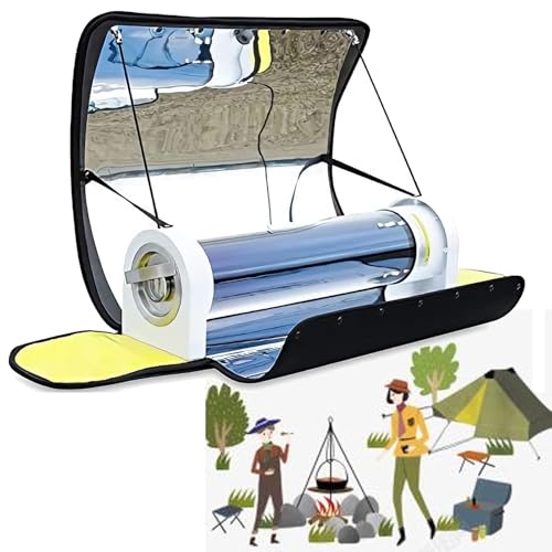 Horno solar portátil para cocinar al aire libre, paneles solares eficientes, cocina comidas en 20-30 minutos precalentamiento, ideal para camping, viajes y uso en la playa