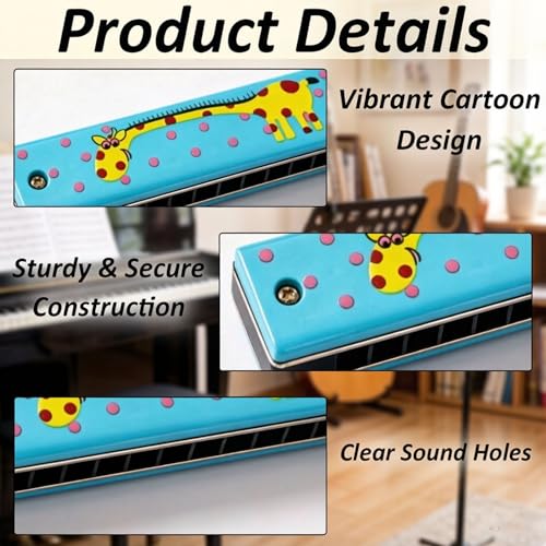 Image of 4 Pcs Harmonica Mouth Organ, Musical Instruments for Kids, Early Music Education Tools, Portable Travel Entertainment, Random Colours and Pattern