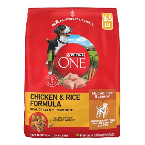 Purina ONE Chicken and Rice Formula Dry Dog Food - 16.5 lb. Bag