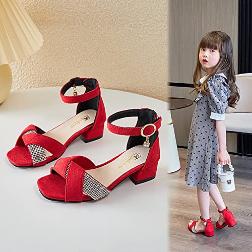 Toddler Little Big Girls Low Medium Heel Princess Dress Sandals Kids Shoes Summer Dress Platform Sandals Lightweight Open Toe Flower Girl Shoes2