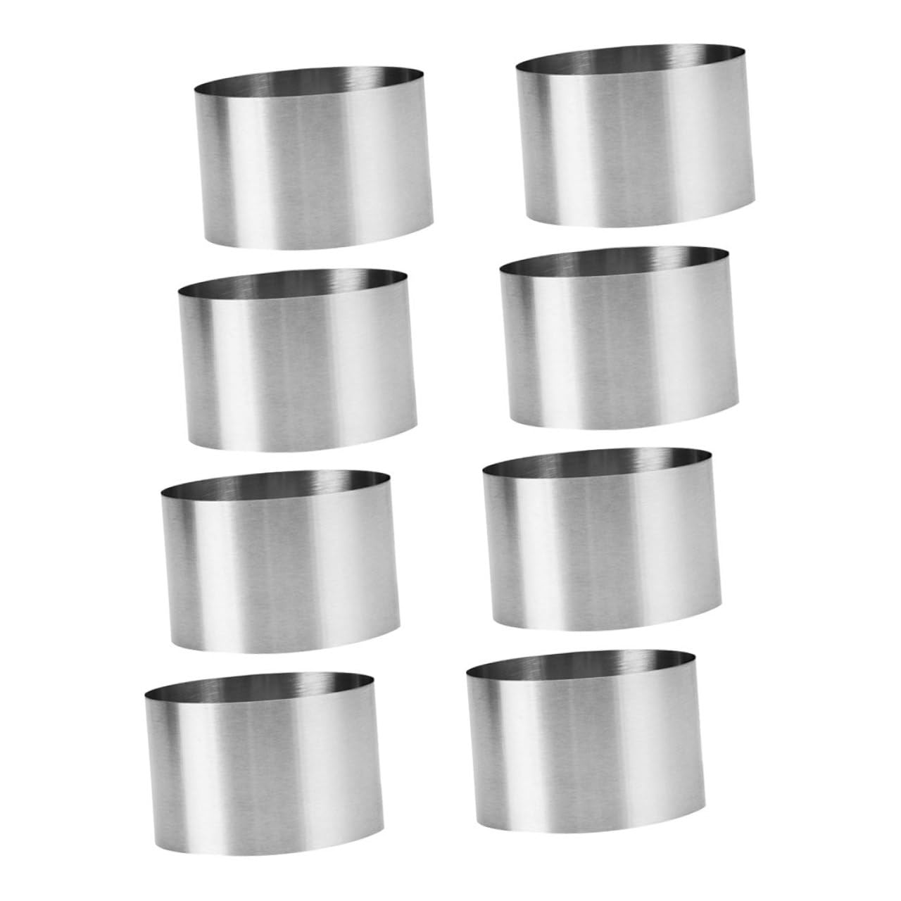 Garneck Molde Redondo para Tartas de Acero Inoxidable, 8 Piezas