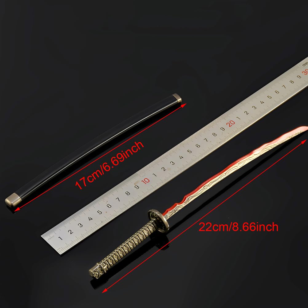 Elden Ring Rivers of Blood Model Kolekcjonerski – 30 cm Metalowa Replika, Dekoracja Biurka Gamingowego, Przedmiot Kolekcjonerski dla Fanów & Unikalny Prezent dla Graczy