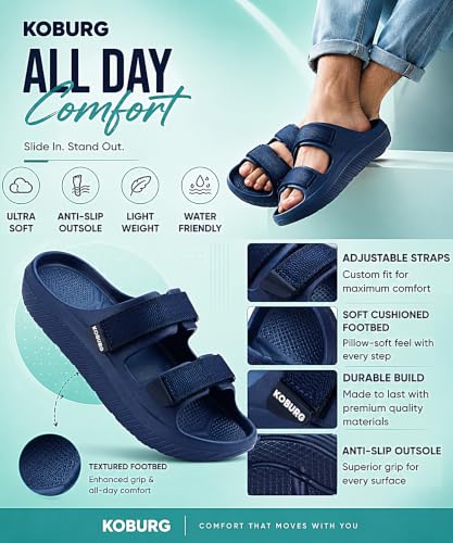 Image of KOBURG Nexa Pro Sandals for Men| Durable| Lightweight| Daily|Stylish l Comfortable|Antiskid|Easy to Clean Sandals| Extra Soft Slide|EVA Sole KS-264