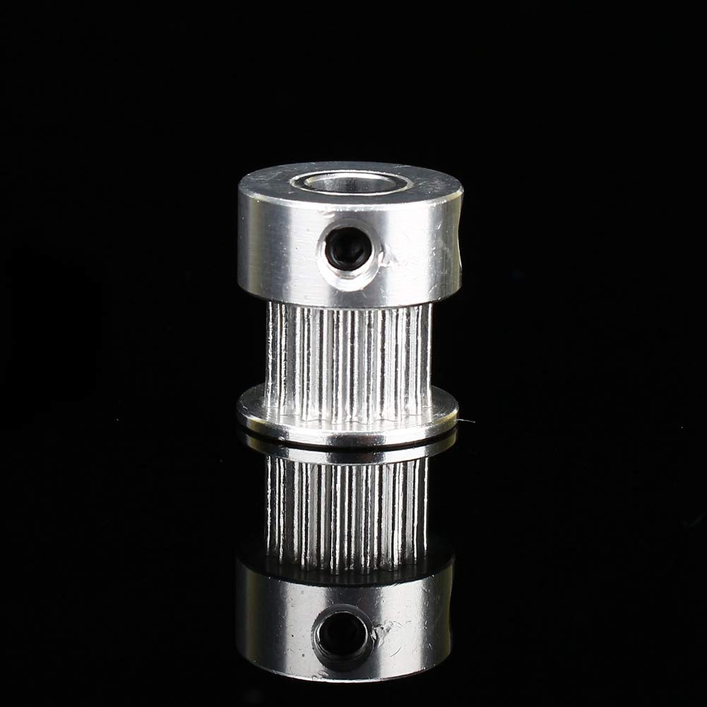 Compact Aluminum Timing Pulley Set, 16 Teeth, 5mm Bore, Fits NEMA 17 Stepper Motors, 6mm GT2 Timing Belt, Easy to Carry, Easy Operate, Aluminum Teeth Pulley, Precise Design for