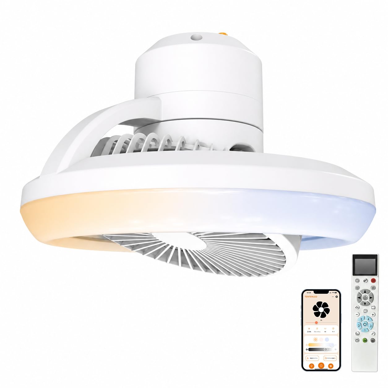 Amazon.co.jp : 【2026新登場】LED シーリングファンライト 6畳 8畳 首