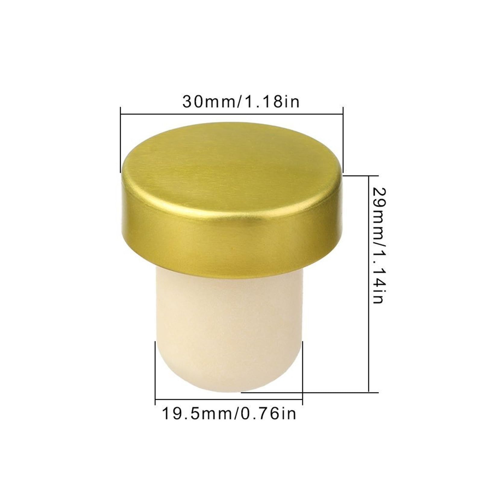 Bouchons en forme de T 50pcs vin Champagne bouchon bouteille caoutchouc couverture fournitures barre cuisine d'étanchéité outil for bière Soda liège(Color3)
