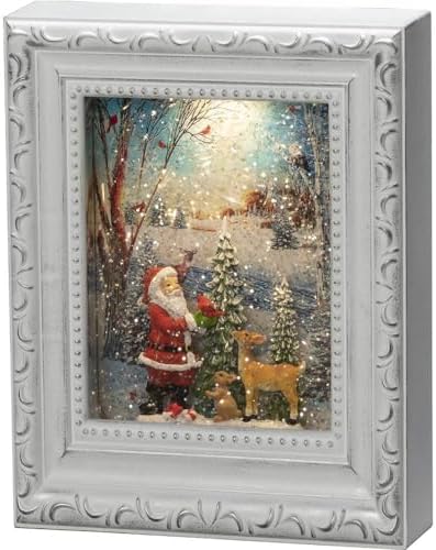Lanterna Magica Natale Konstsmide Con Neve E Babbo Natale - LED, 22cm, Effetto Neve Che Cade - Decorazione Invernale - Foto 3