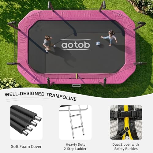 Image of AOTOB 12 FT /14 FT Rectangle Trampoline with Net