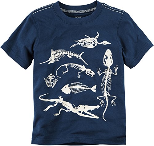 T-shirt reptile Carter's bleu marine pour garçon en coton doux au quotidien
