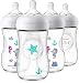 Philips Avent Natural Baby Bottle with Seahorse Design, 9oz, 4pk, SCF659/47