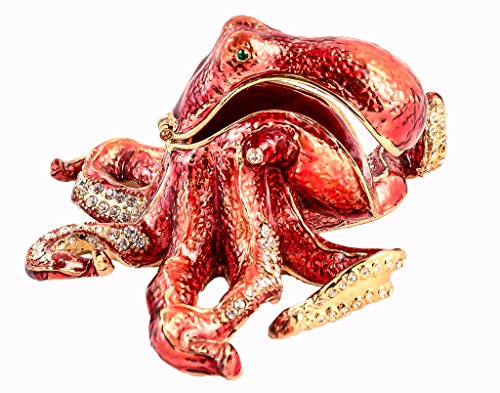 Ciel Collectables Bejeweled Octopus Trinket Box. Hand Crafted With Swarovski Crystals & Enamel. #TOP1