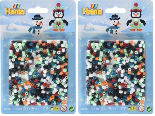Hama BEADS Juego de Cuentas, Multicolor, Talla única, 450 (Paquete de 2)