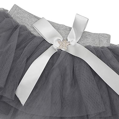 KISBINI Girls Footless Leggings with Ruffle Tutu Skirt Bowknot Cotton Pantskirt2