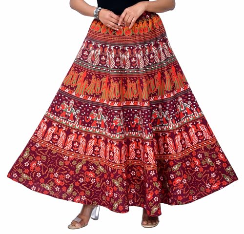 Image of Premium Cotton Skirt for Women with Pocket, Free Size