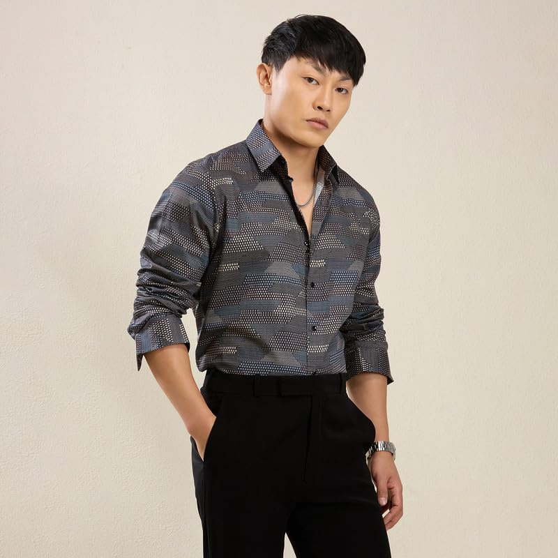Image of MARK & ALBERT Men's Slim Fit Cotton Formal Shirt
