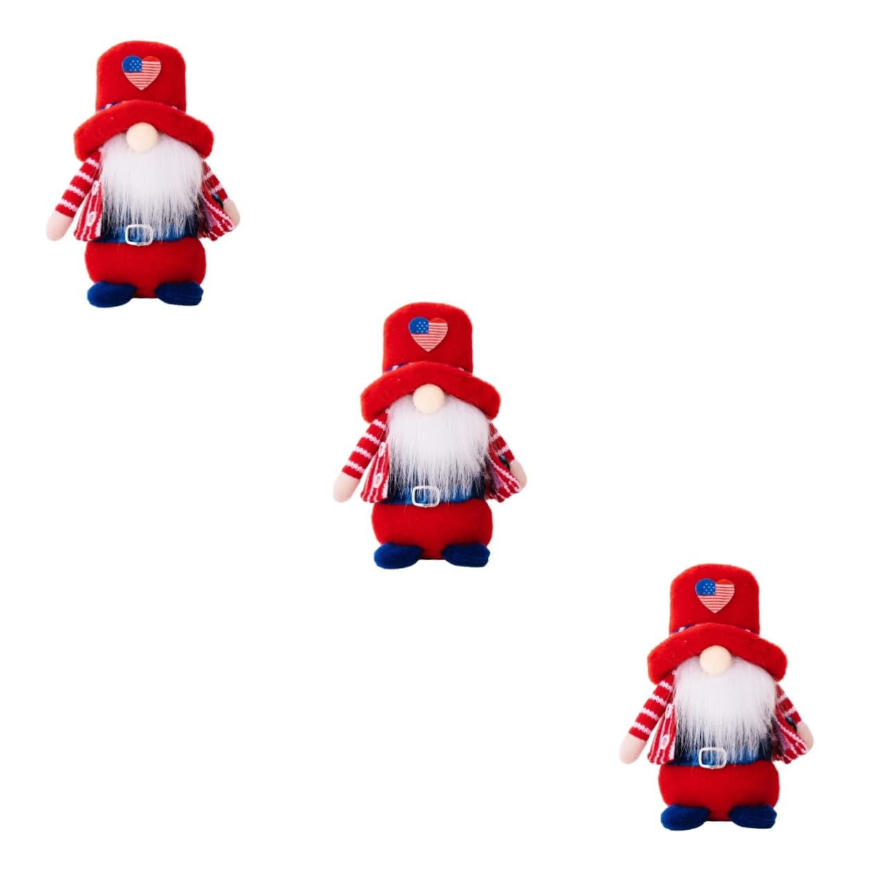 Zerodeko 3stücke Independence Day GNOME Dekoration Handgefertigte GNOME Puppe Mit Hut Für Lustige Und Einzigartige Tischdeko Für Independence Day Und Feierlichkeiten