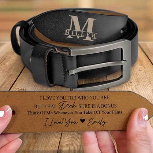I Love You For Who You Are Belt, Personalized Engraved Leather Belt, Custom Name Leather Belt for Men, Personalized Belt for Husband, Wide Black/Brown Leather Belts, Fathers Day Belt Gifts4