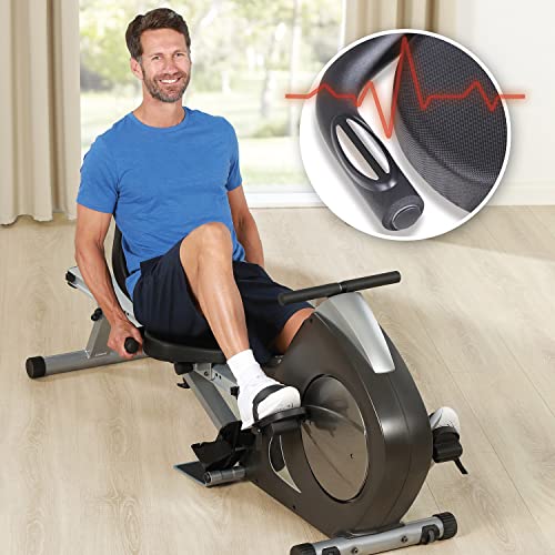 maxVitalis Liege-Sitz-Ergometer, verwendbar als Rudergerät & Pilates-Gerät 3in1 für Zuhause mit Handpulssensoren – Bild 3
