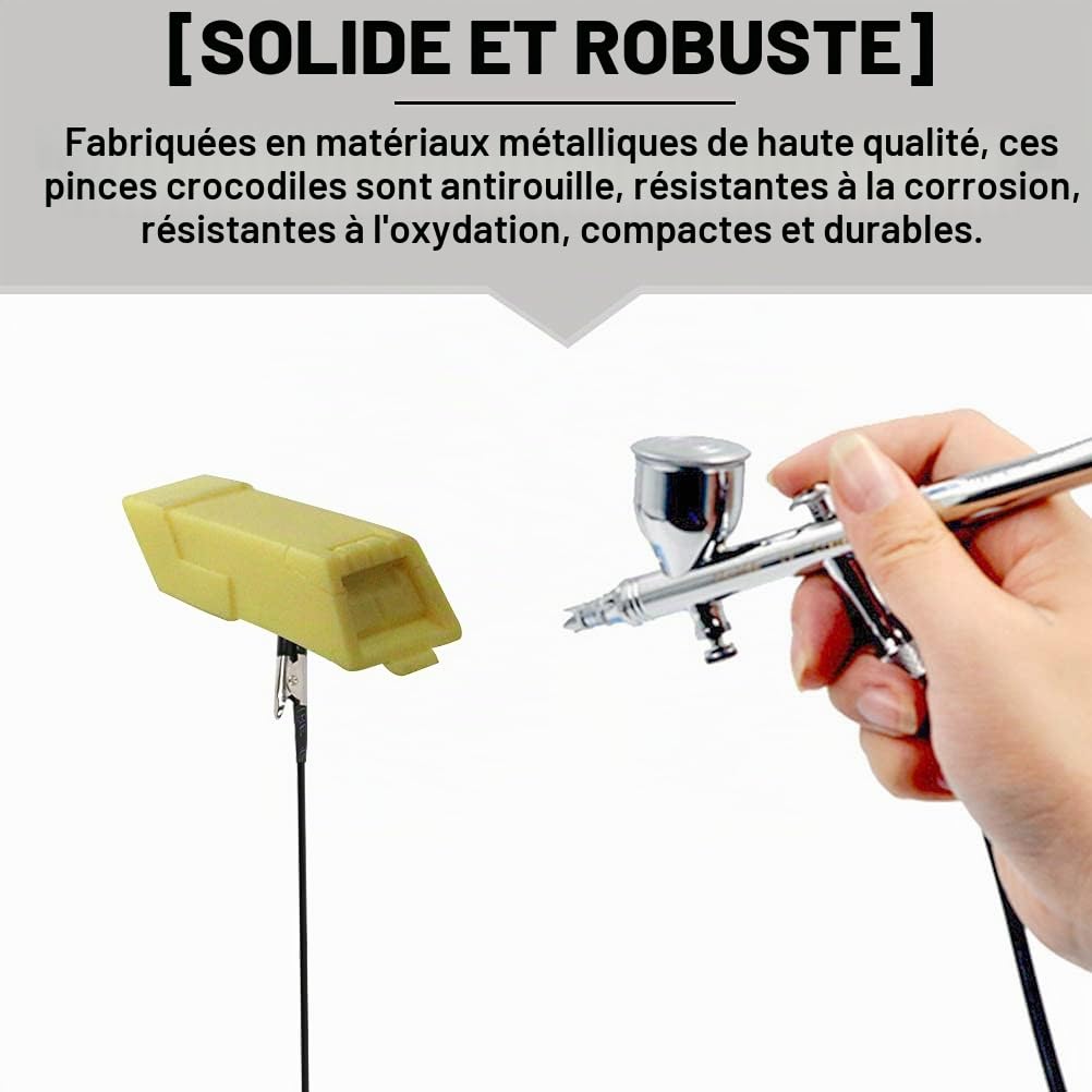Actekart Support de peinture et 12 bâtons de pince crocodile (avec embouts en caoutchouc durable) outils de modélisation pour aérographe, pour assemblage de pièces de modèle Gundam Hobby, pour cartes Actekart Support de peinture et 12 bâtons de pince crocodile (avec embouts en caoutchouc durable) outils de modélisation pour aérographe, pour assemblage de pièces de modèle Gundam Hobby, pour cartes