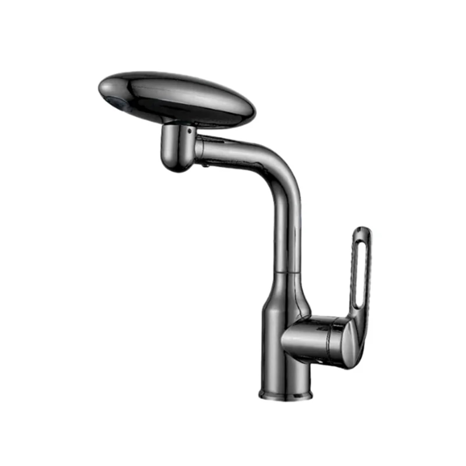 Robinet de lavabo cascade rotatif à 360° avec 4 modes de jet pour salle de bains moderne