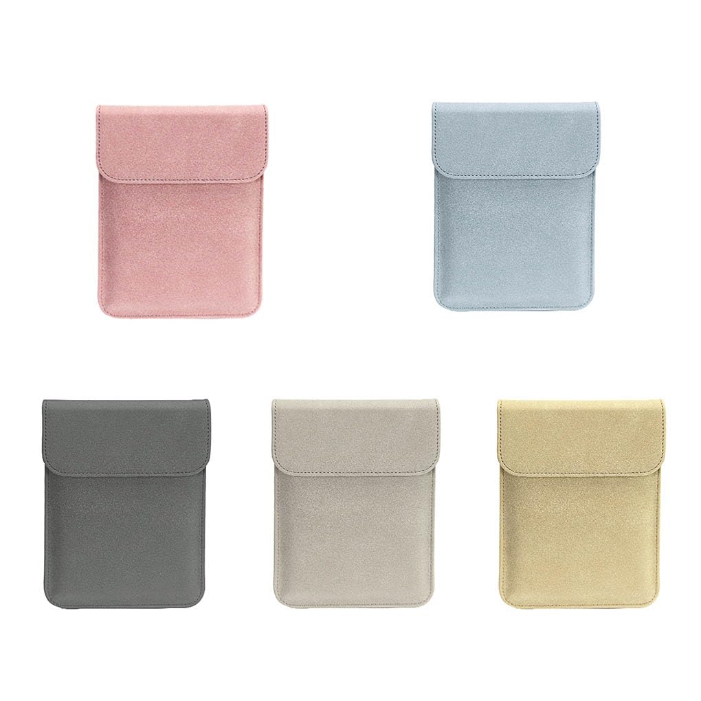 Set di 5 custodie protettive per tablet, in ecopelle, portatili, leggere, accessori rosa