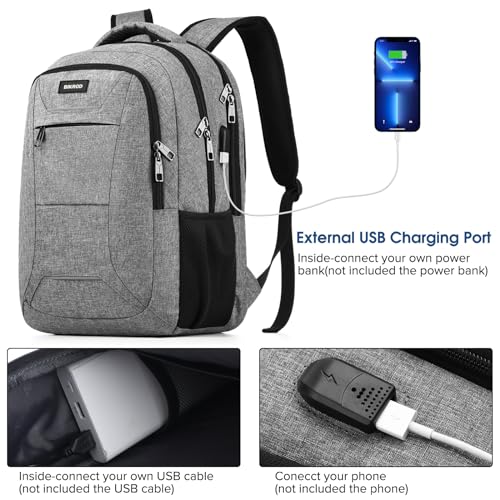 Image of BIKROD Backpack for Men and Women, Backpacks for School Teens, Travel Laptop Backpack Fits 15.6 Inch Laptop, Water Resistant College Bookbag