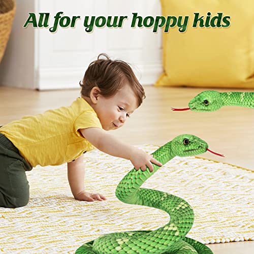 Mgztthw Snake Plush, Stuffed Snake Animal, 71In Large Toy Snakes For Kids, Giant Stuffed Animals Snake, Lifelike Plush Snake For Birthday Gift Party Prank Prop (Green) #TOP6