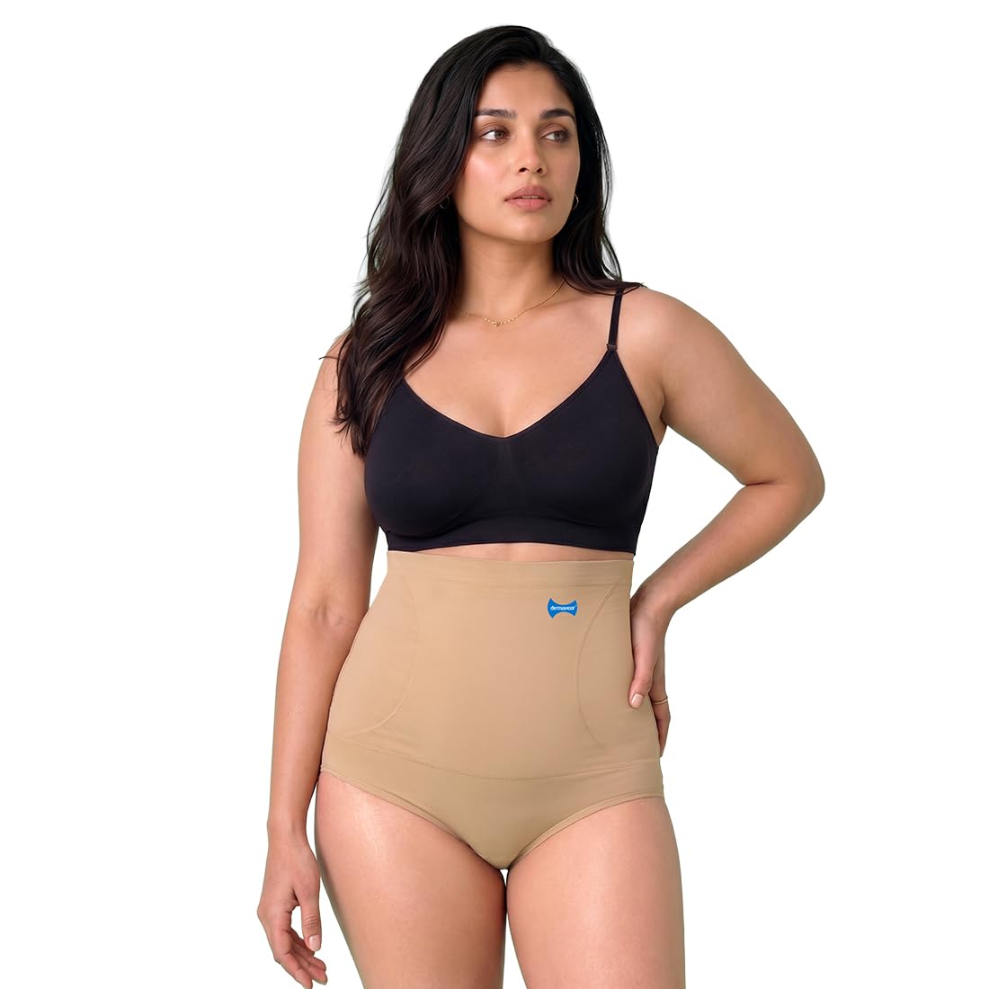 dermawear Women Cotton Blended Mini Corset 9 Inch High Waist Abdomen Shapwear Panty-picture-2