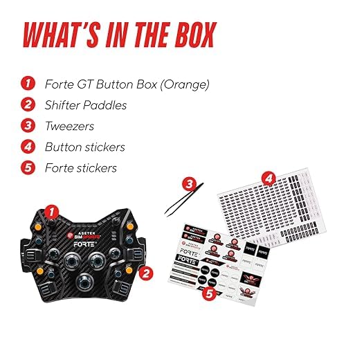 Amazon.com: ASETEK Forte GT Button Box | Sim Racing Control Panel